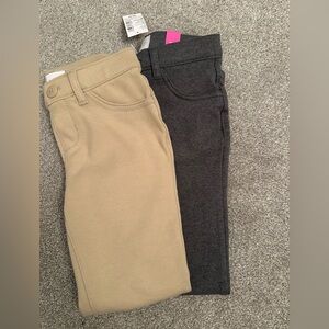 Childrens Place Kids Tan and Gray Leggings